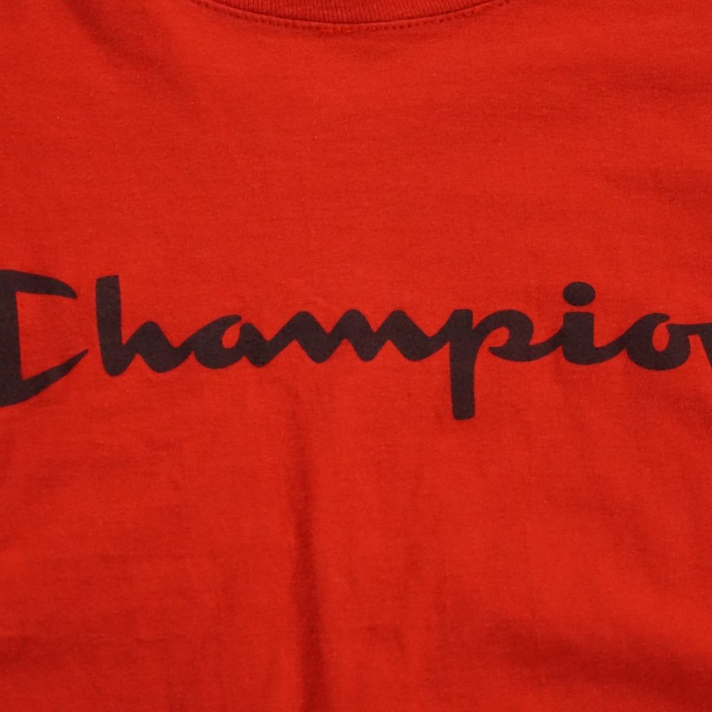 Champion Heritage Script Long Sleeve T-Shirt for Men, Red Medium - Picture 3 of 5